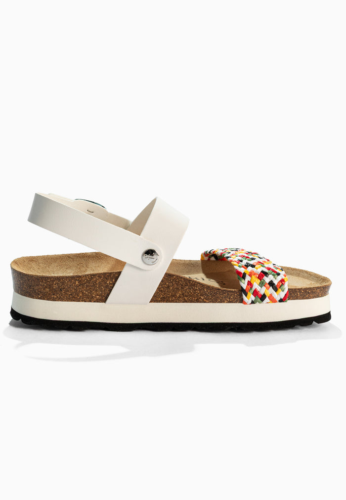 Bayton Sandales Almeria Blanc Et Multicouleur à Plateforme Bayton Femme