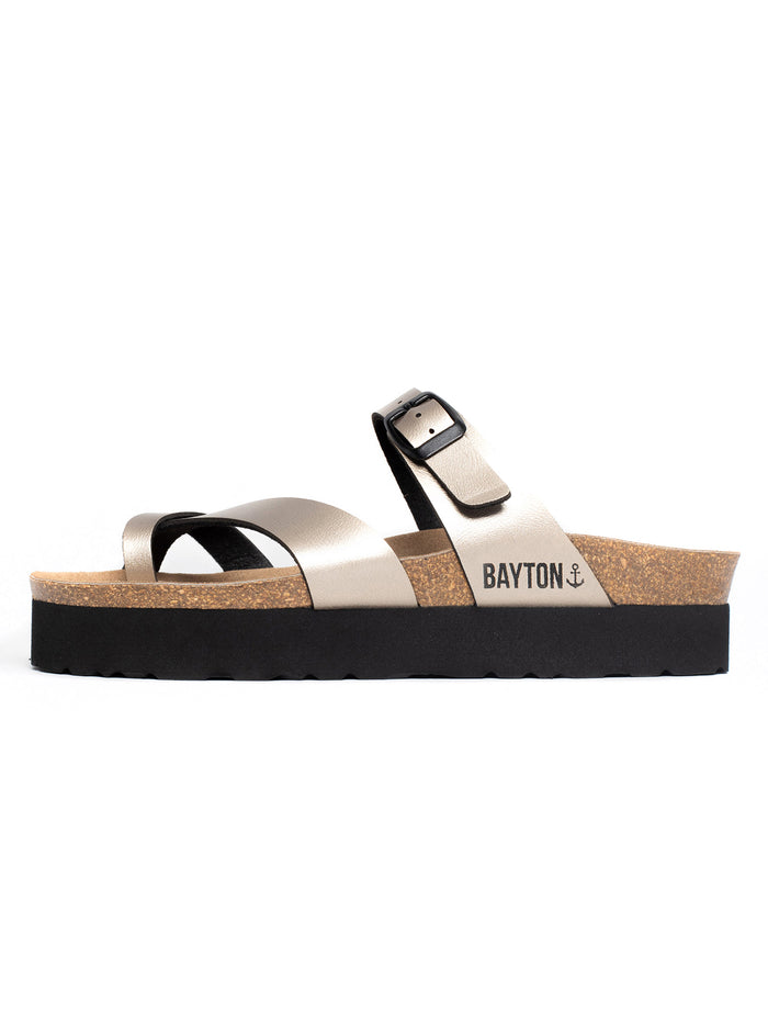 Bayton Sandales Andromac Platinium à Plateforme Bayton Femme