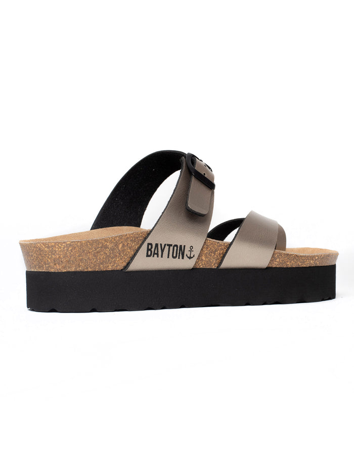Bayton Sandales Andromac Platinium à Plateforme Bayton Femme