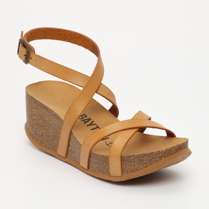 bayton Sandales Asteria Camel Compensées et Semi-compensées Bayton femme