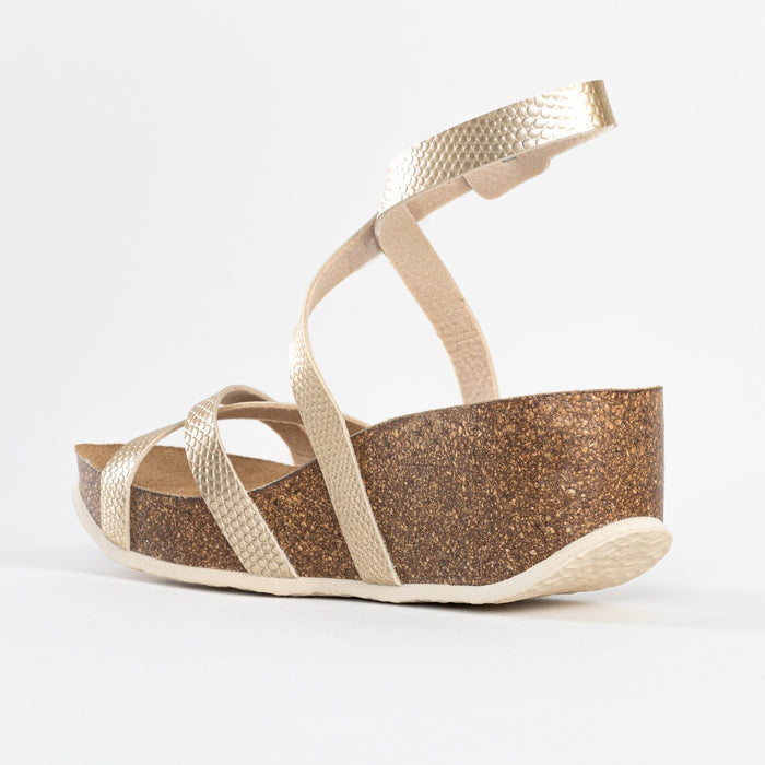 Bayton Sandales Asteria Dorées Clair Compensées Et Semi-compensées Bayton Femme