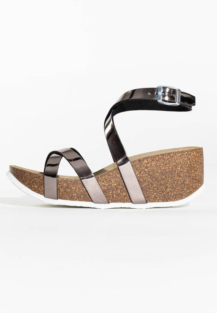 Bayton Sandales Asteria Gris Foncées Compensées Et Semi-compensées Bayton Femme