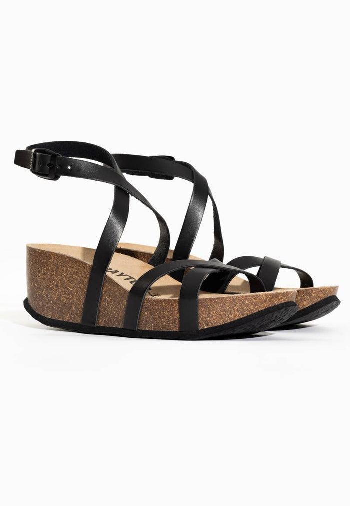 bayton Sandales Asteria Noir Compensées et Semi-compensées Bayton femme
