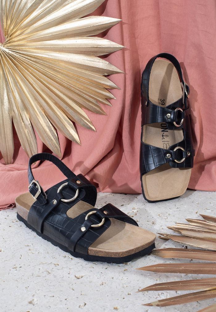 bayton Sandales Astral Noir Multi-Brides Bayton femme