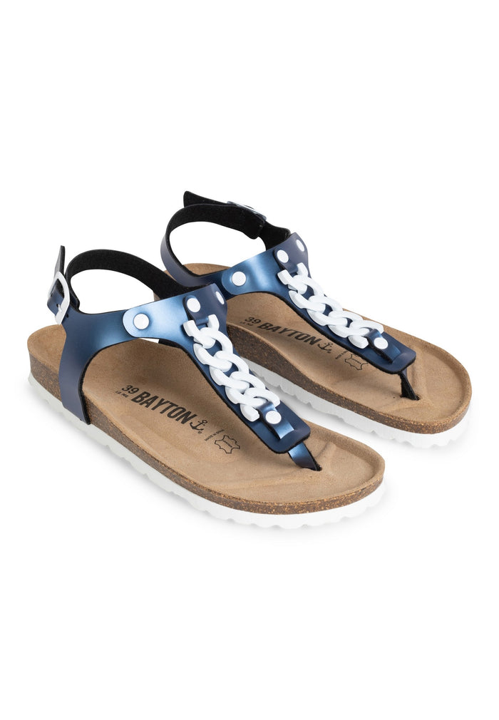 bayton Sandales Astrid Bleu Marine à Entre-Doigts Bayton Femme