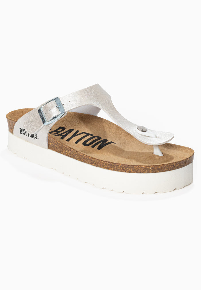 Bayton Sandales Asturias Argent Clair à Plateforme Bayton Femme
