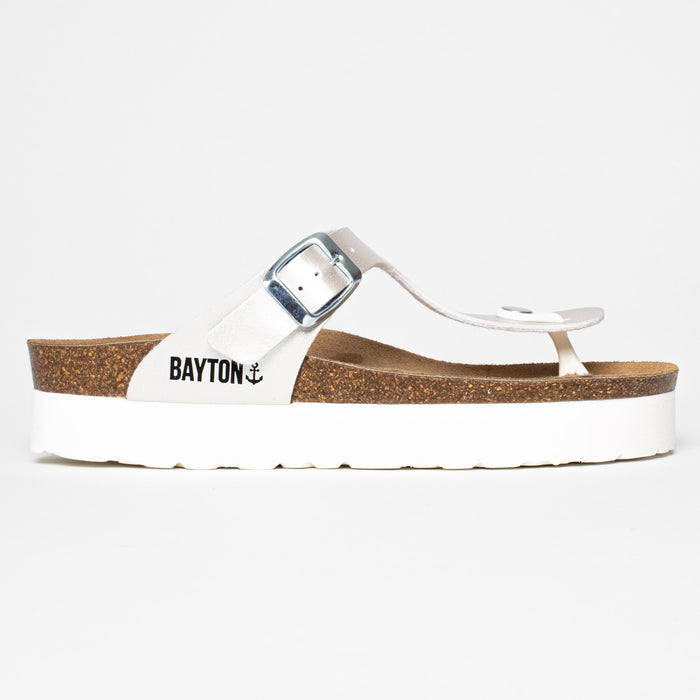 Bayton Sandales Asturias Blanc Casse à Plateforme Bayton Femme