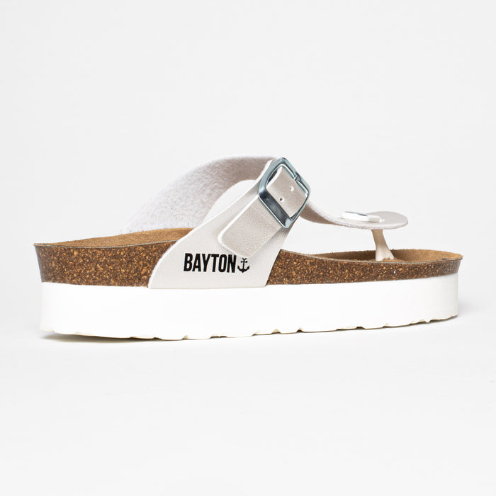 Bayton Sandales Asturias Blanc Casse à Plateforme Bayton Femme