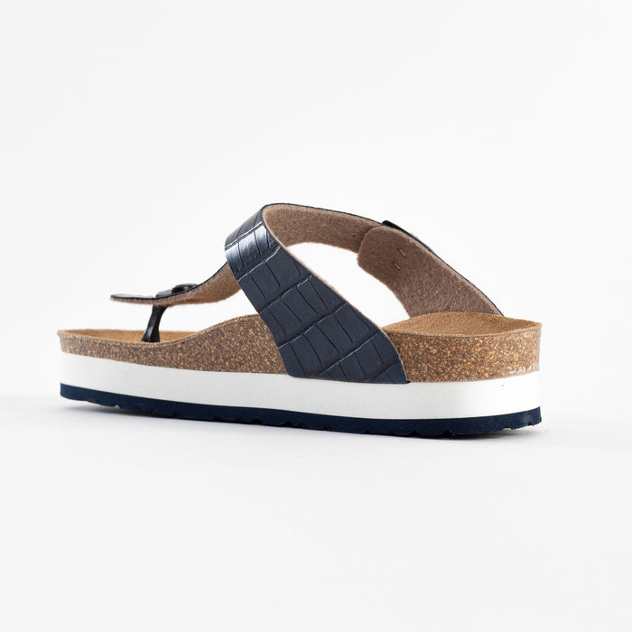 Bayton Sandales Asturias Bleu Marine à Plateforme Bayton Femme