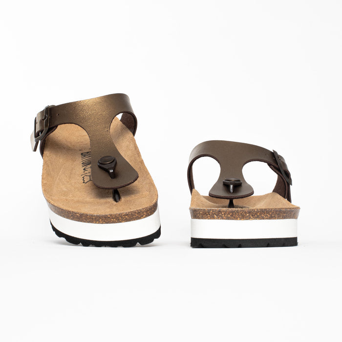 Bayton Sandales Asturias Bronze à Plateforme Bayton Femme