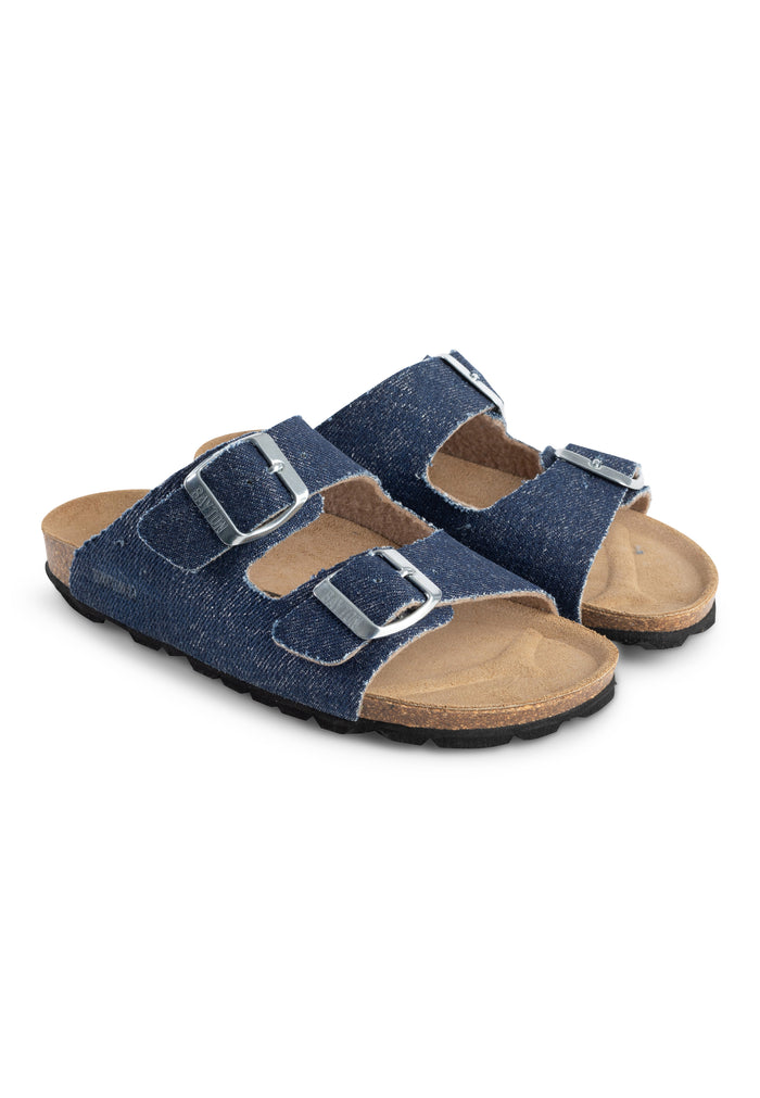 bayton Sandales Atlas Bleu Brut Denim 2 brides Bayton enfant