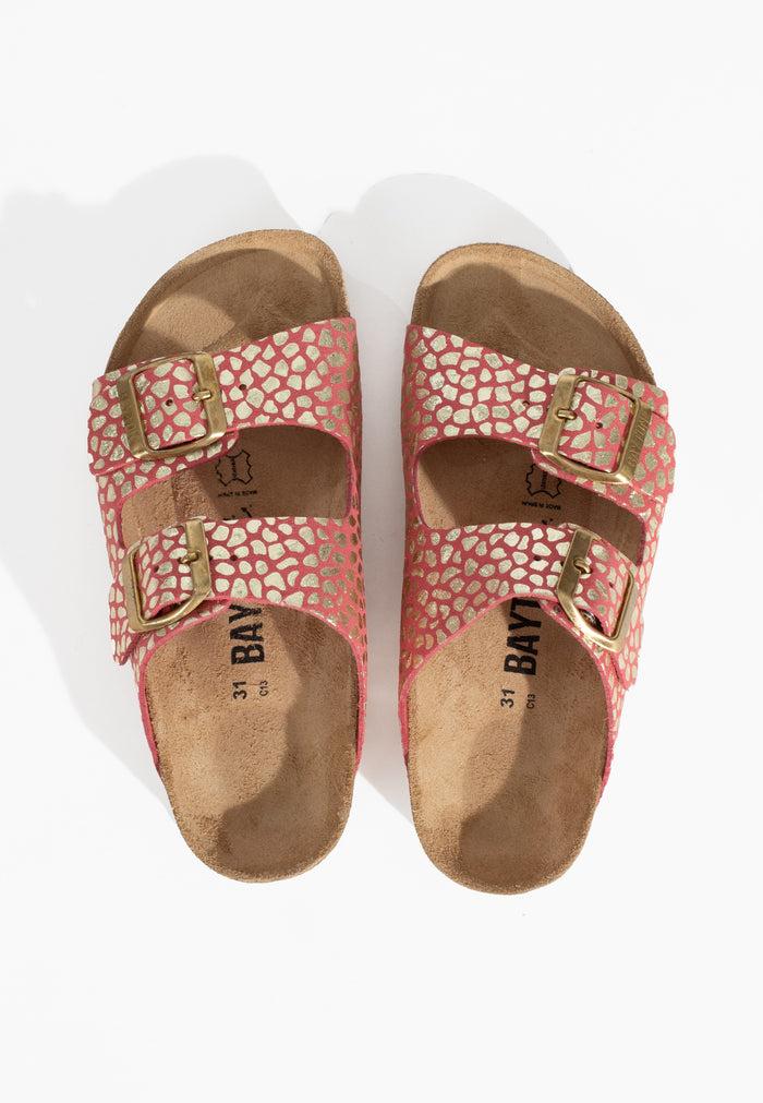 Bayton Sandales Atlas Corail Et Dorées Bayton Enfant