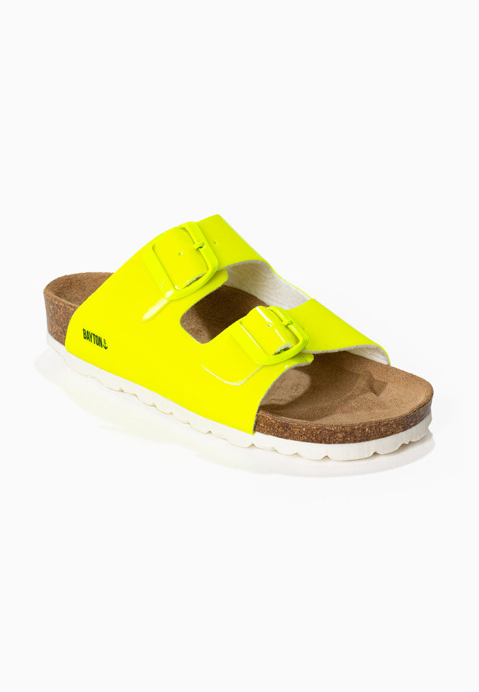 Bayton Sandales Atlas Jaune Fluo 2 Brides Bayton Enfant