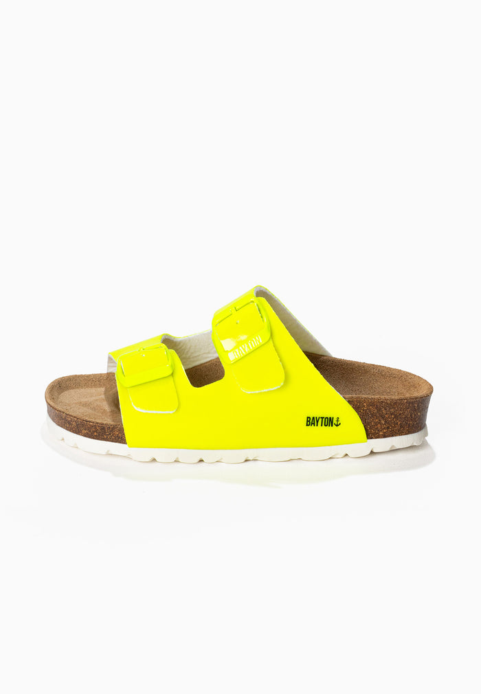 Bayton Sandales Atlas Jaune Fluo 2 Brides Bayton Enfant