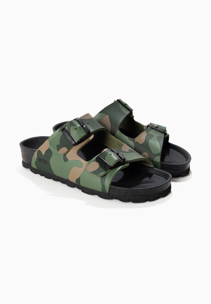 bayton Sandales Atlas Kaki camouflage 2 brides Bayton enfant