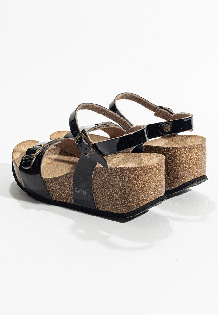 Bayton Sandales Avon Noir Compensées Et Semi-compensées Bayton Femme