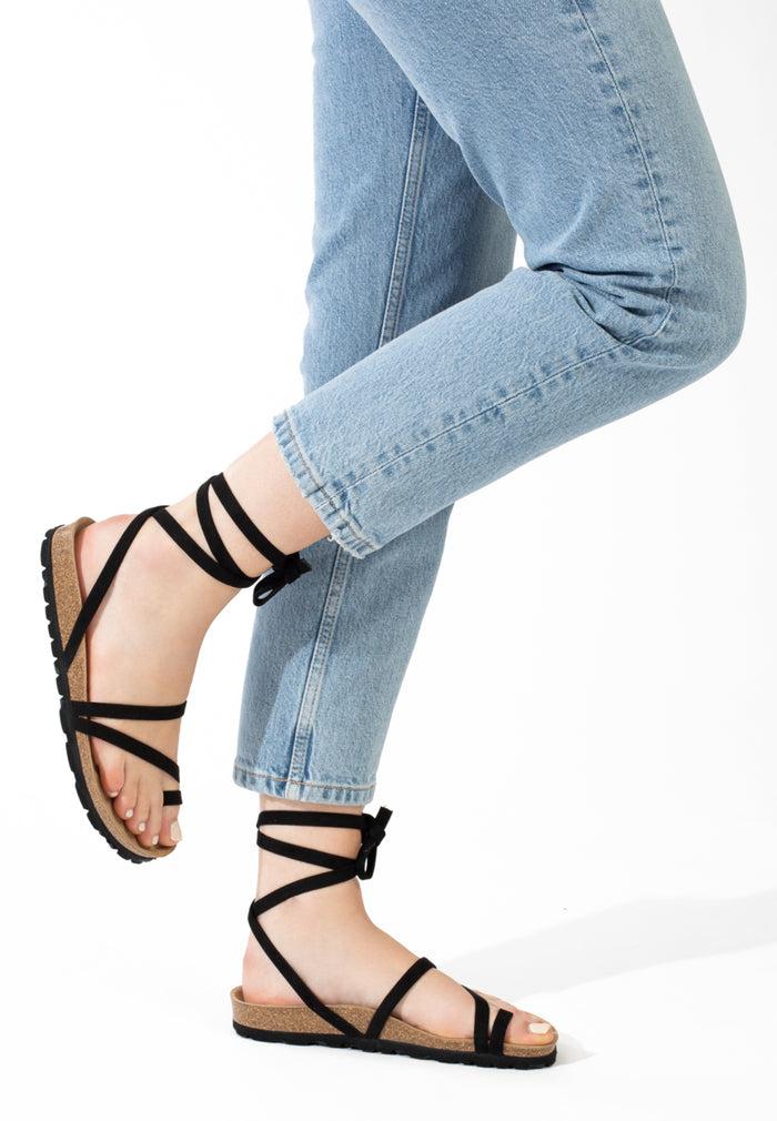 Bayton Sandales Bella Noir Et Anthracite Multi-Brides Bayton Femme