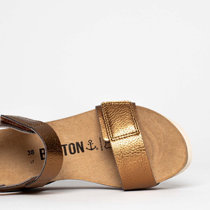 Bayton Sandales Bilbao Bronze Compensées Et Semi-compensées Bayton Femme