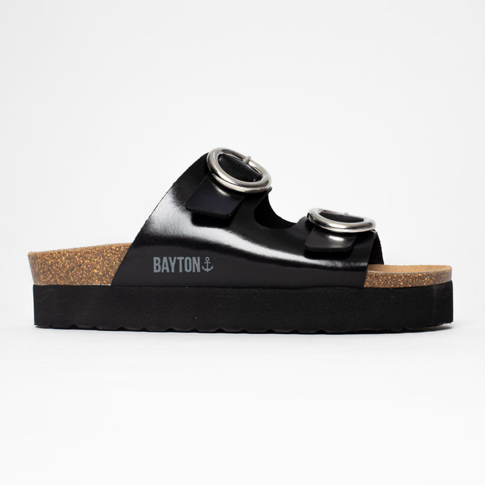 Bayton Sandales Bilbao Noir à Plateforme Bayton Femme