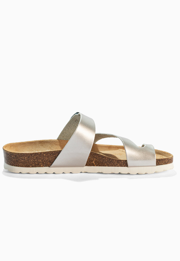 Bayton Sandales Biscaye Argentées à Entre-Doigts Bayton Femme