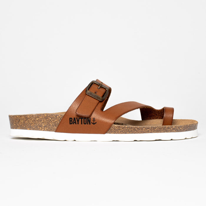 Bayton Sandales Biscaye Tan à Entre-Doigts Bayton Femme