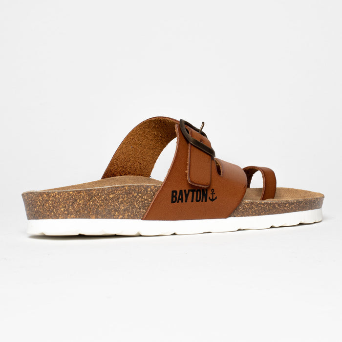 Bayton Sandales Biscaye Tan à Entre-Doigts Bayton Femme