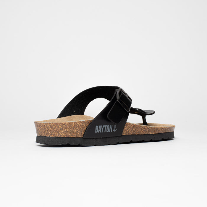 Bayton Sandales Cairns Noir à Entre-Doigts Bayton Femme