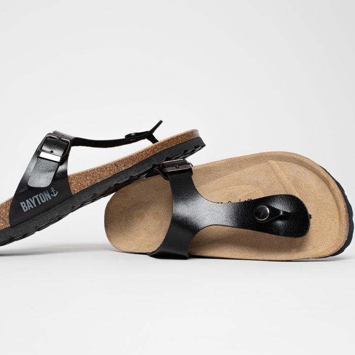 bayton Sandales Cairns Noir à Entre-Doigts Bayton Femme