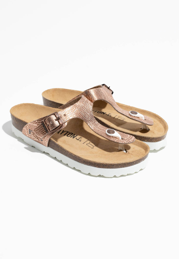 Bayton Sandales Cairns Rose Dorées à Entre-Doigts Bayton Femme