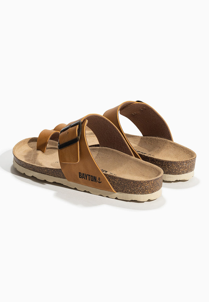 Bayton Sandales Caliente Camel à Entre-Doigts Bayton Femme