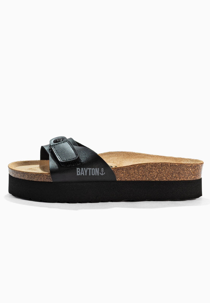 Bayton Sandales Calypso Noir à Plateforme Bayton Femme