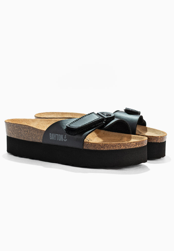 bayton Sandales Calypso Noir à Plateforme Bayton femme