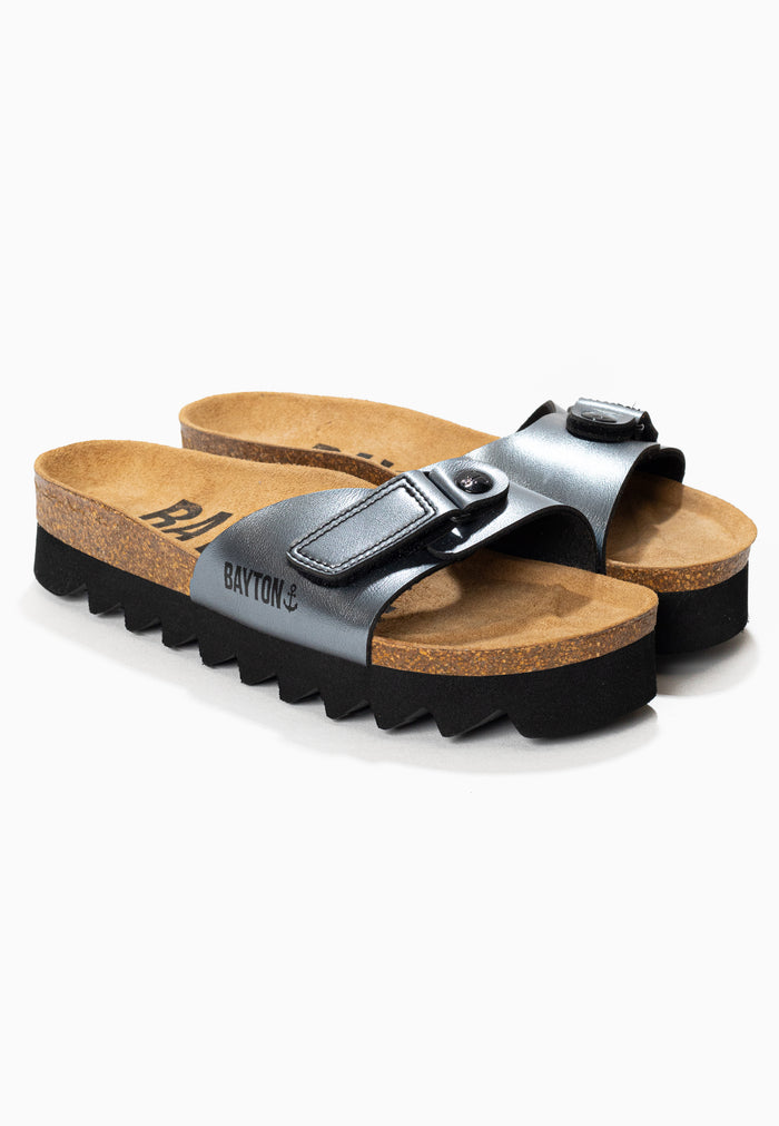 Bayton Sandales Calypso Pewter à Plateforme Bayton Femme