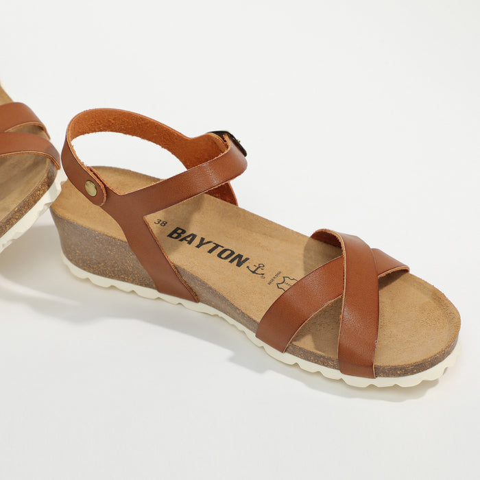 Bayton Sandales Canberra Tan Compensées Et Semi-compensées Bayton Femme