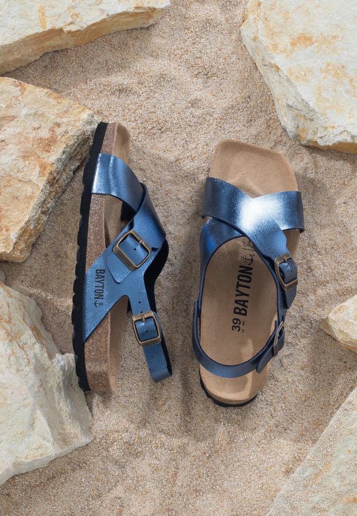 Bayton Sandales Cantabrie Bleu Multi-Brides Bayton Femme