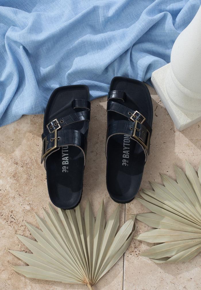 Bayton Sandales Castel Noir à Plateforme Bayton Femme