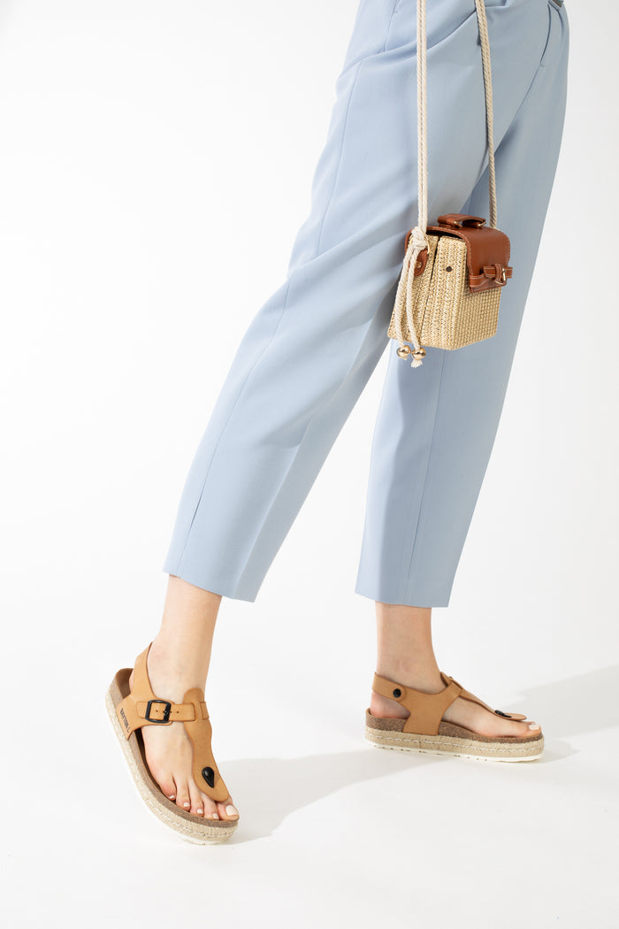 Bayton Sandales Celiane Camel à Plateforme Bayton Femme