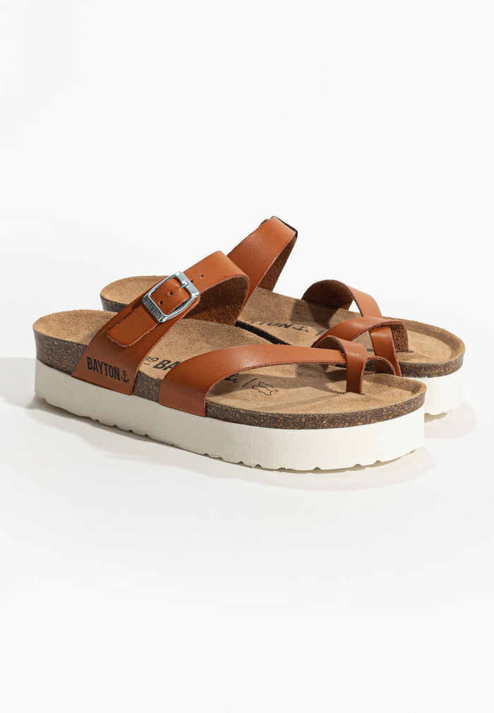 bayton Sandales Cintra Camel à Plateforme Bayton femme