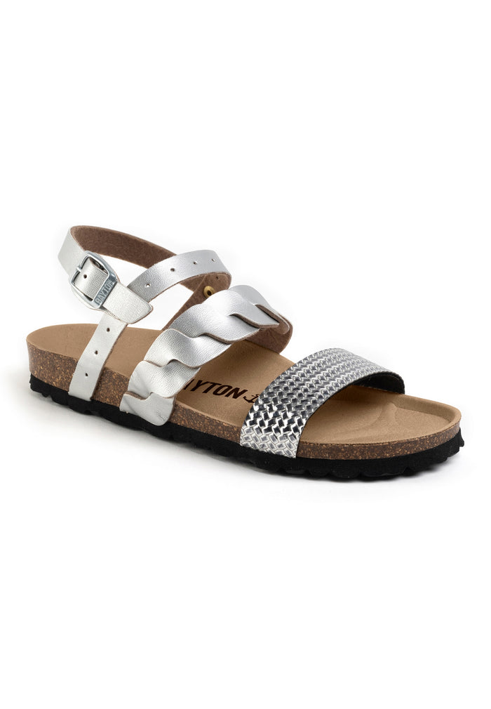 Bayton Sandales Citrine Argentées Multi-Brides Bayton Femme
