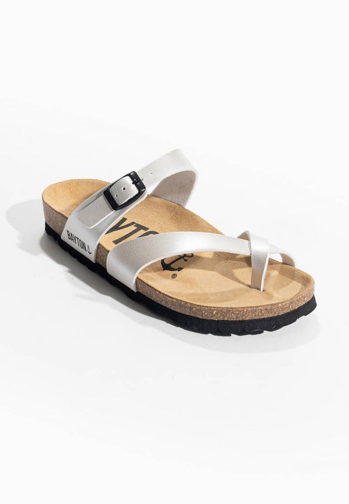 Bayton Sandales Diane Argent Clair à Entre-Doigts Bayton Femme