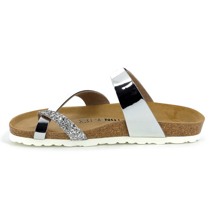 Bayton Sandales Diane Argentées à Entre-Doigts Bayton Femme