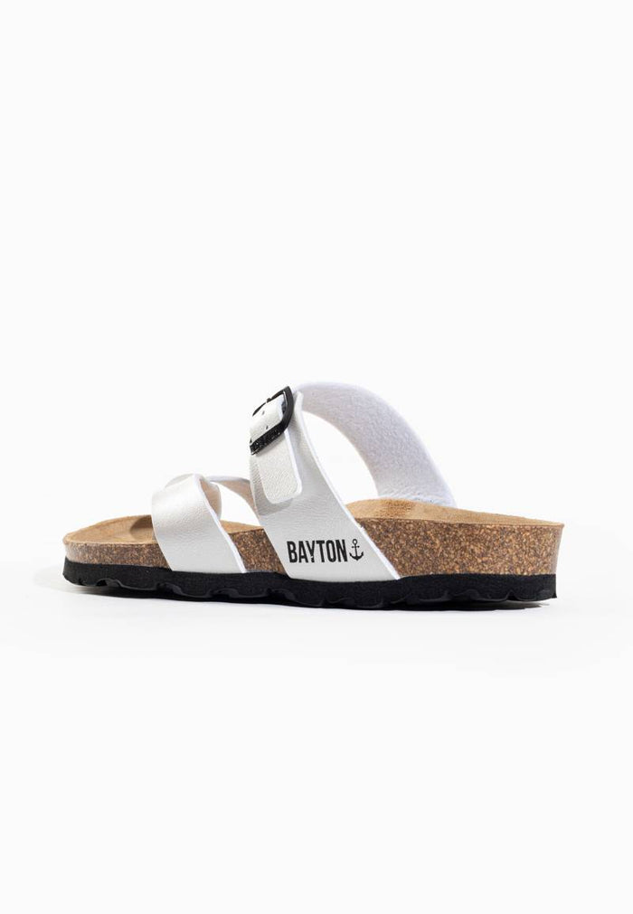 Bayton Sandales Diane Blanc Argenté à Entre-Doigts Bayton Femme
