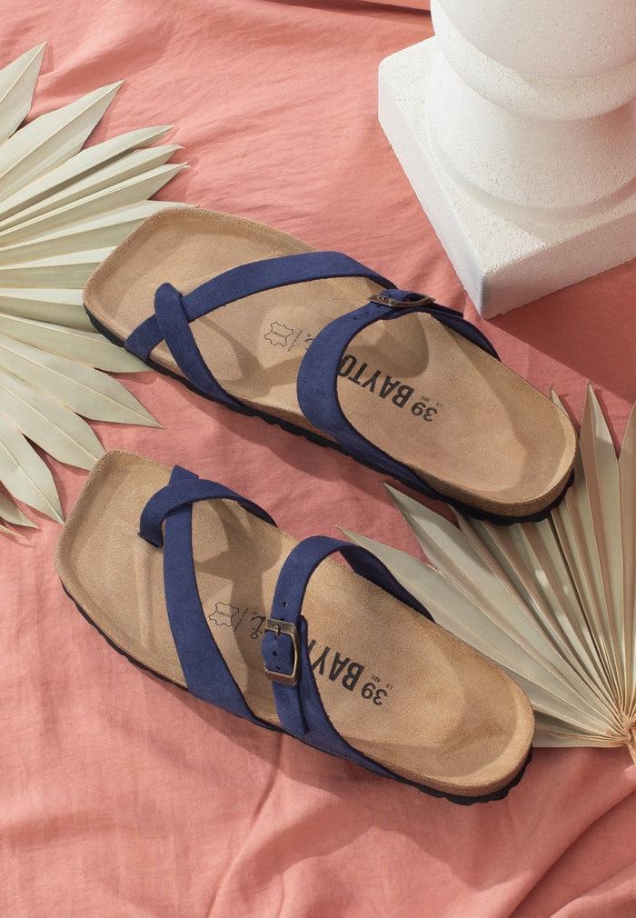 bayton Sandales Diane Bleu marine à Entre-Doigts Bayton Femme