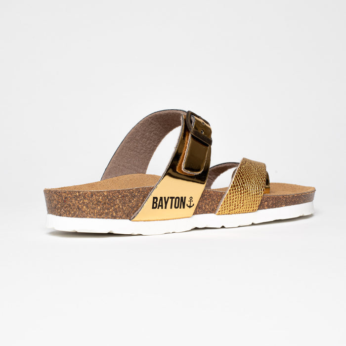 Bayton Sandales Diane Doré à Entre-Doigts Bayton Femme