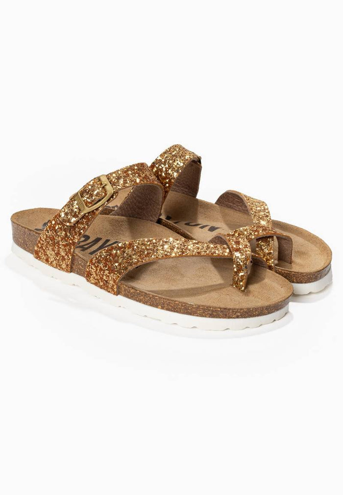 bayton Sandales Diane Doré pailletées à Entre-Doigts Bayton Femme