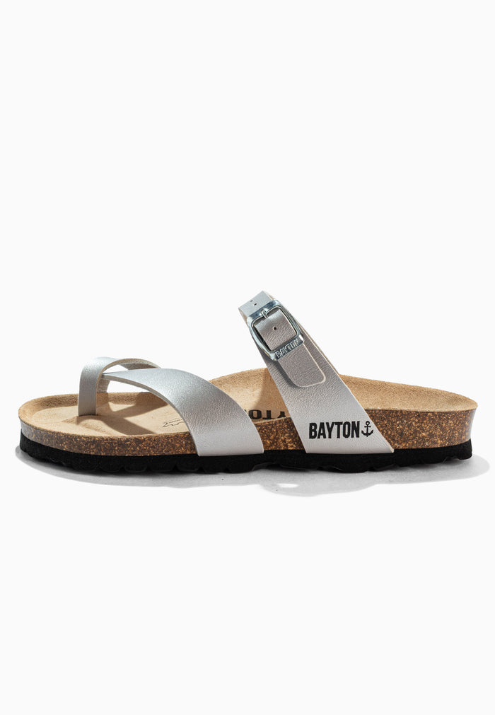 Bayton Sandales Diane Gris Clair à Entre-Doigts Bayton Femme