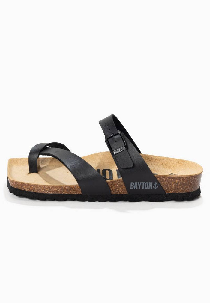 Bayton Sandales Diane Noir à Entre-Doigts Bayton Femme