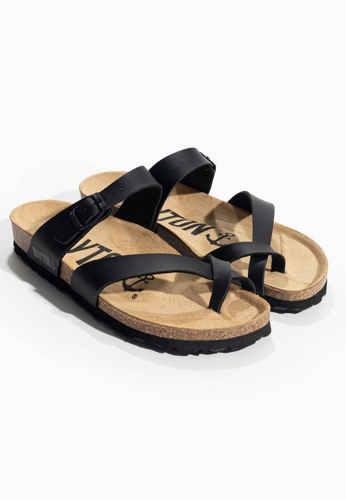 Bayton Sandales Diane Noir à Entre-Doigts Bayton Femme