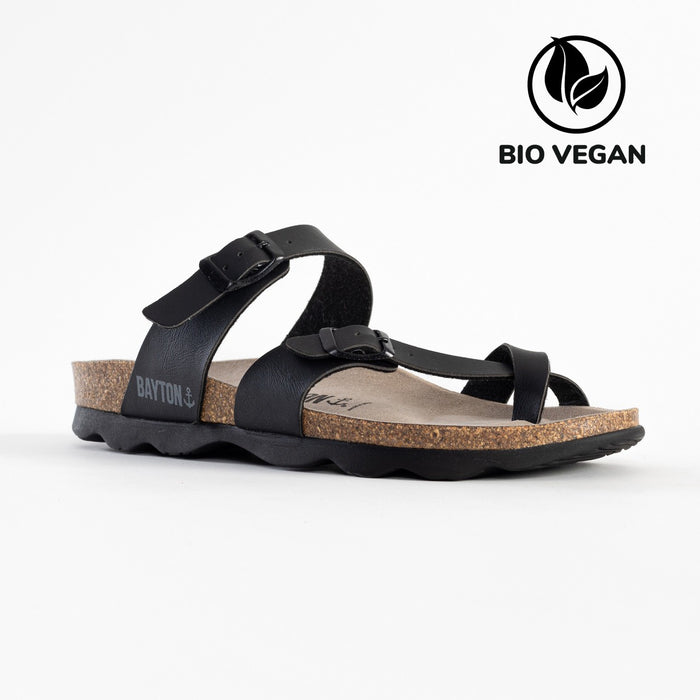 bayton Sandales Diane Noir à Entre-Doigts Bayton Femme