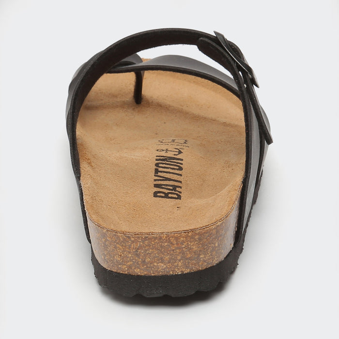 Bayton Sandales Diane Noir à Entre-Doigts Bayton Femme